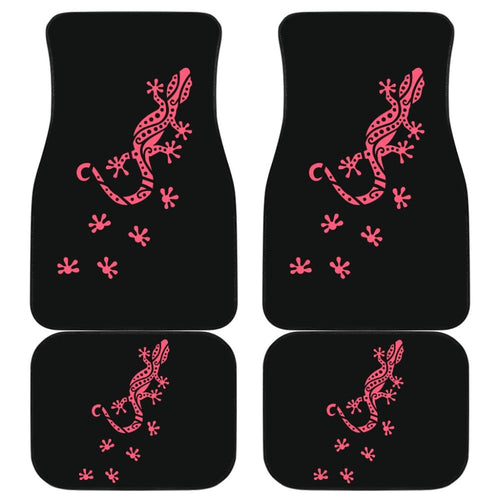 Cute Pink Lizard Paw Print Car Floor Mats