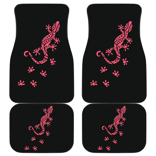 Cute Pink Lizard Paw Print Car Floor Mats