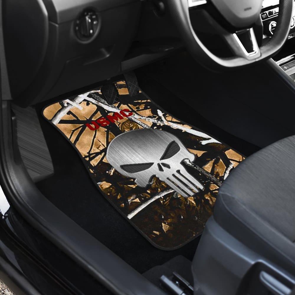 Outshine Camouflage US Marine Corps Punisher Print Design Car Floor Mats