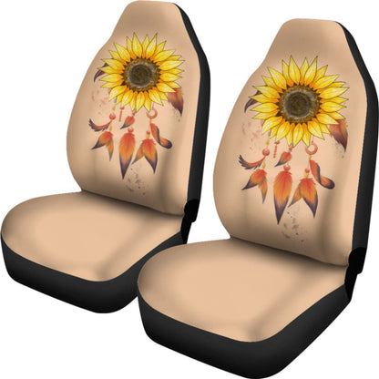 Beautiful Sunflowers Dreamcatcher Car Seat Covers
