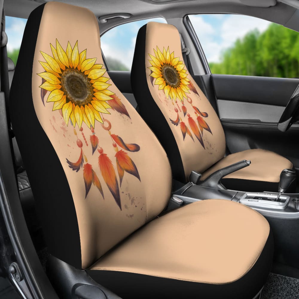 Beautiful Sunflowers Dreamcatcher Car Seat Covers