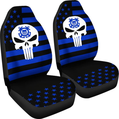 Blue Star Stripes American Flag US Coast Guard Car Seat Covers