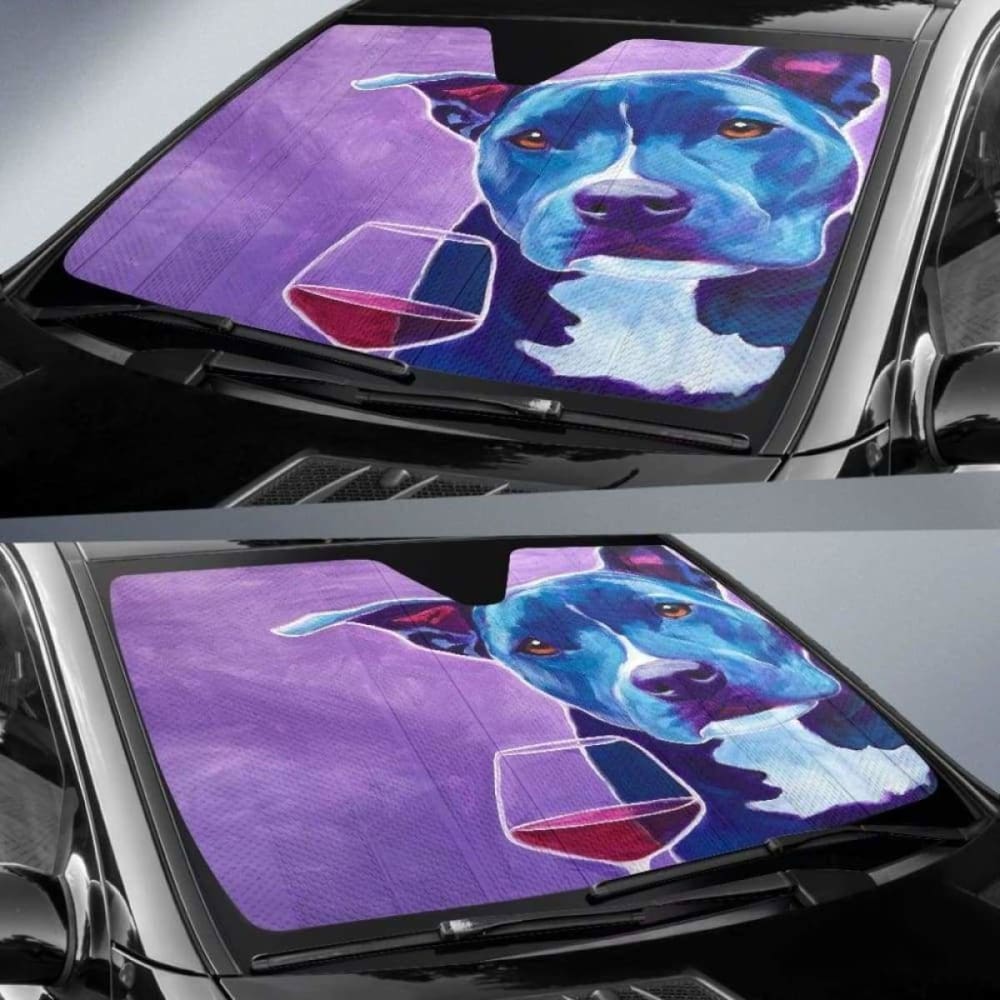 Dog Wine Lover Auto Sun Shade -