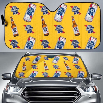 Pabst Blue Ribbon Car Sun Shade Auto Sun Visor For Beer Lover