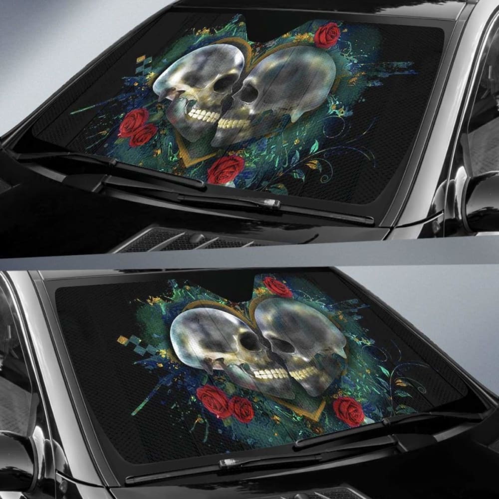 Skull Love Car Sun Shades Amazing Gift Ideas