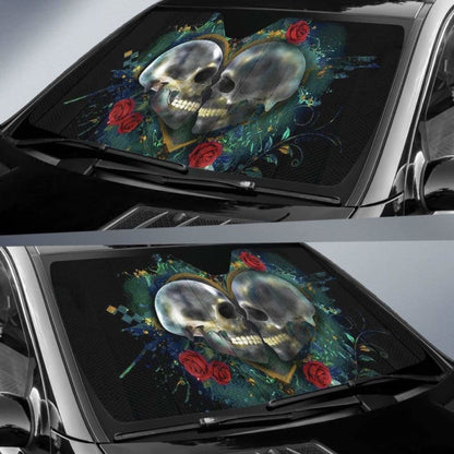 Skull Love Car Sun Shades Amazing Gift Ideas