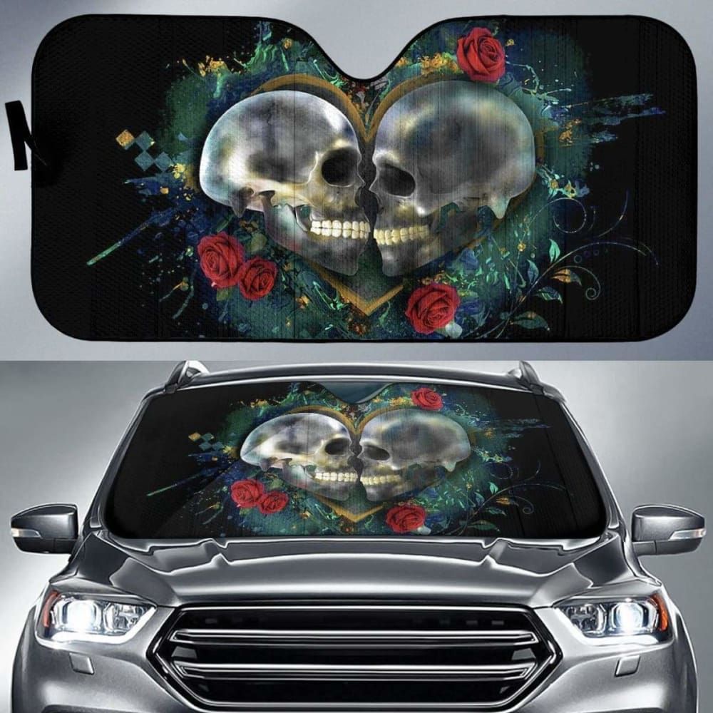 Skull Love Car Sun Shades Amazing Gift Ideas