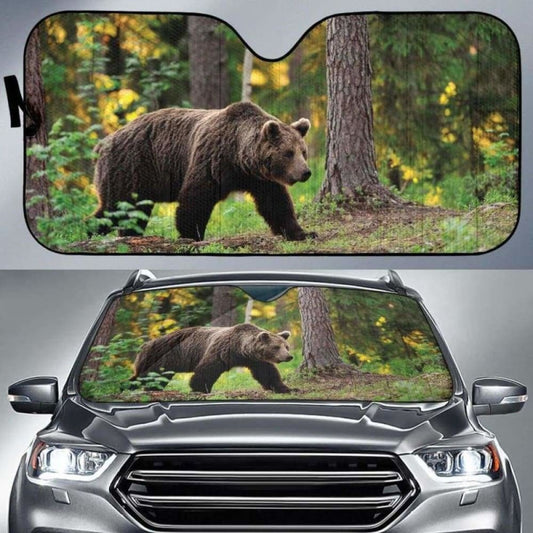 Forest Brown Bear Auto Sun Shades