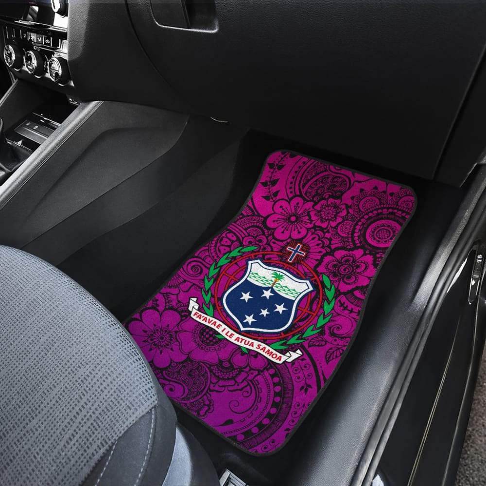 American Samoa Car Floor Mats Polynesian Hibiscus Pattern