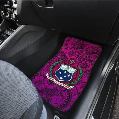 American Samoa Car Floor Mats Polynesian Hibiscus Pattern