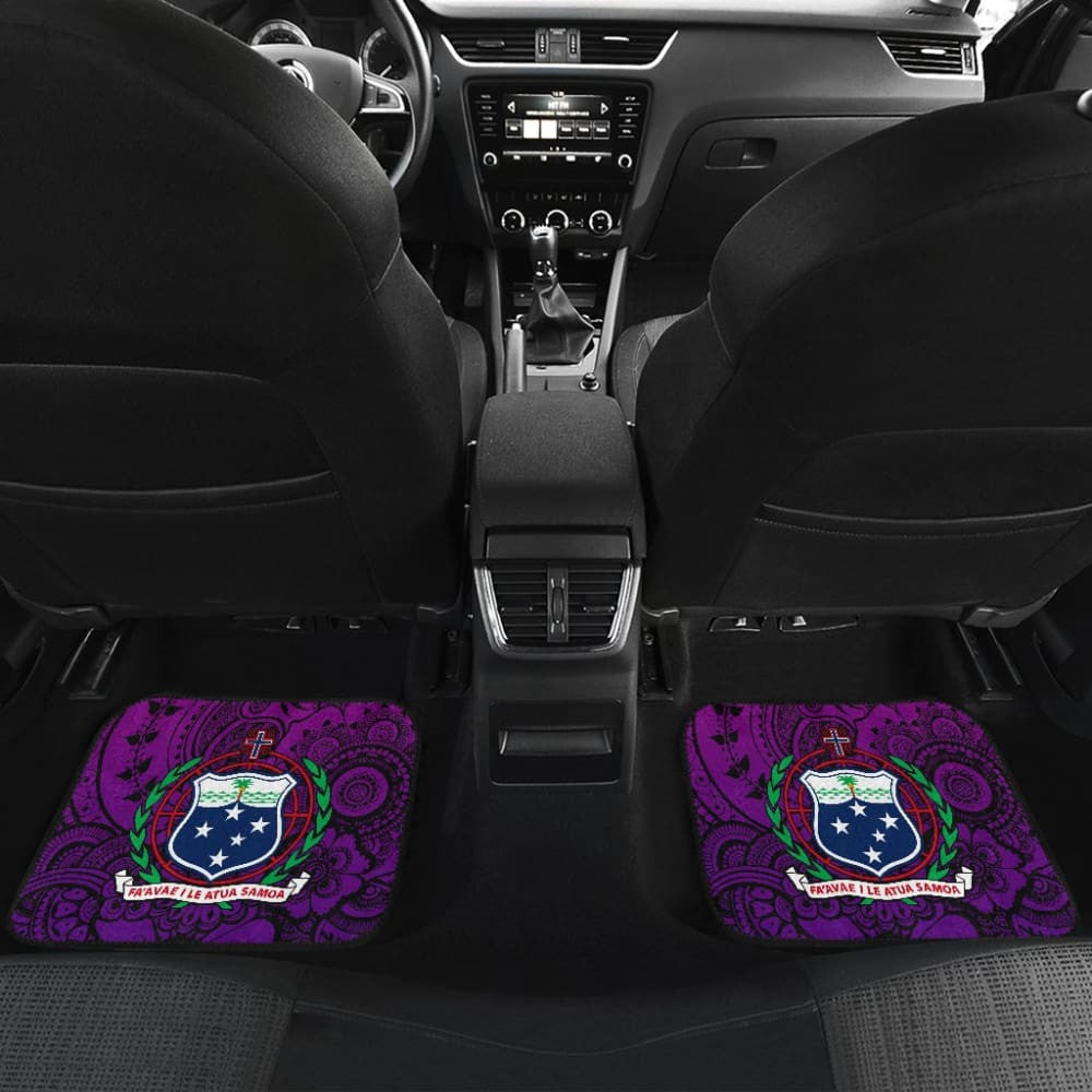American Samoa Car Floor Mats Polynesian Hibiscus Pattern