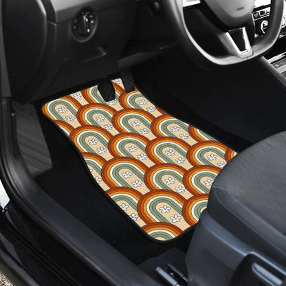 Retro Rainbow Car Floor Mats