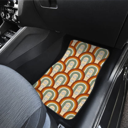 Retro Rainbow Car Floor Mats