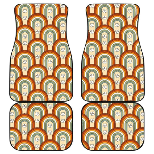 Retro Rainbow Car Floor Mats