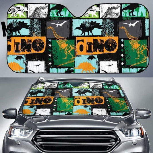 Dinosaurs Print Pattern Car Auto Sun Shades