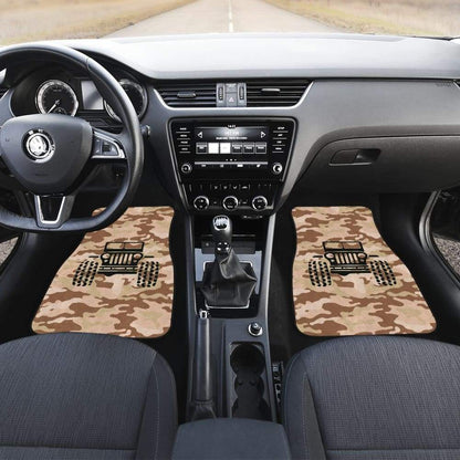 Brown Camouflage Color Tan Jeep Jeep Car Floor Mats
