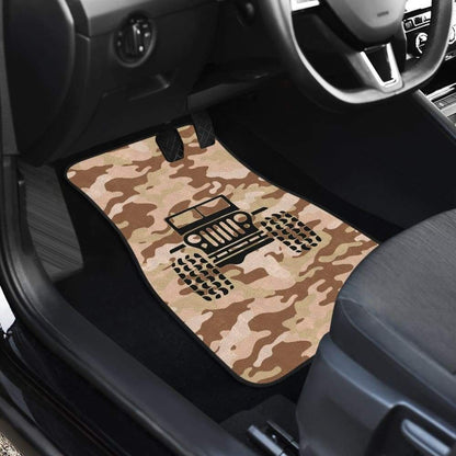 Brown Camouflage Color Tan Jeep Jeep Car Floor Mats
