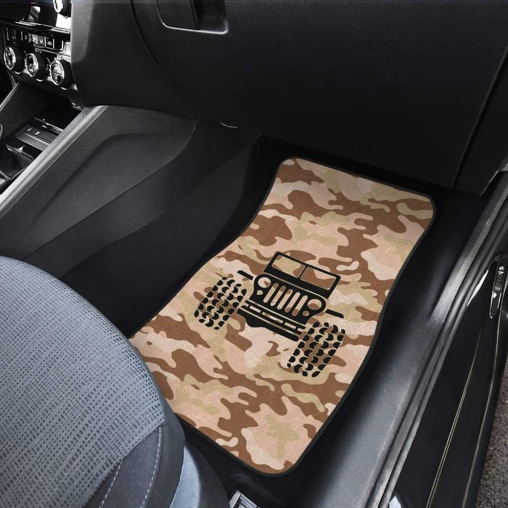 Brown Camouflage Color Tan Jeep Jeep Car Floor Mats