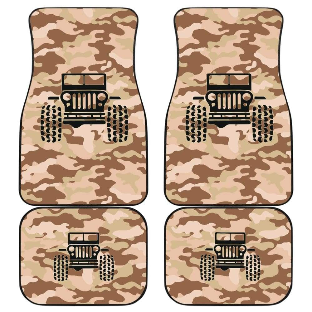 Brown Camouflage Color Tan Jeep Jeep Car Floor Mats