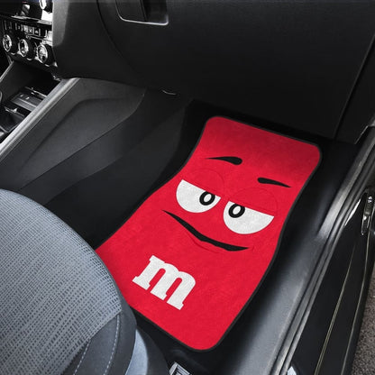 Chocolate M&M Red Car Mats