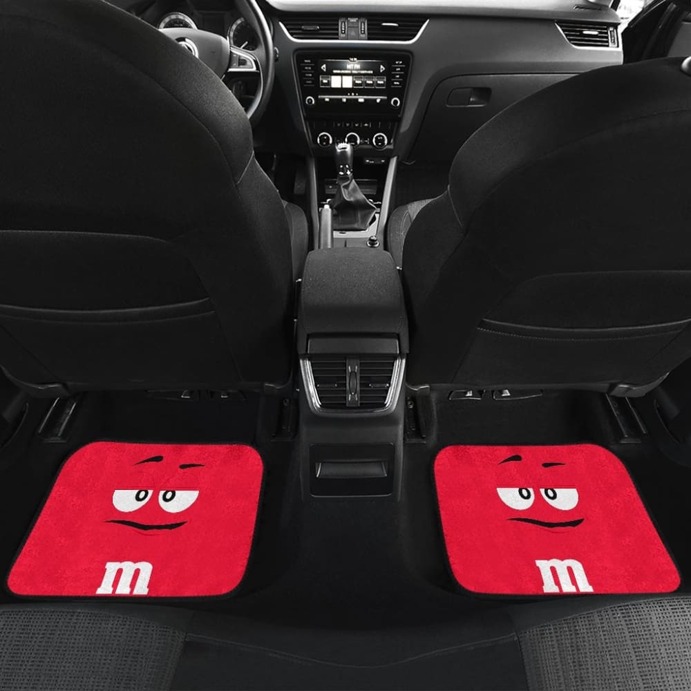 Chocolate M&M Red Car Mats