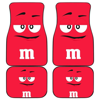 Chocolate M&M Red Car Mats