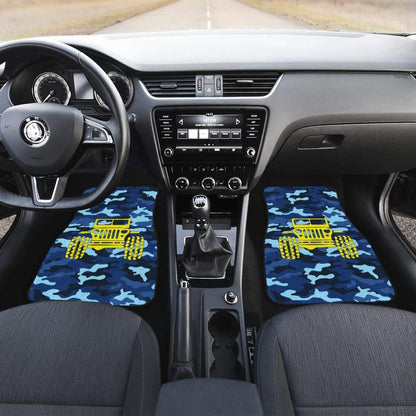 Steel Blue Camouflage Color Pale Blue Jeep Car Floor Mats