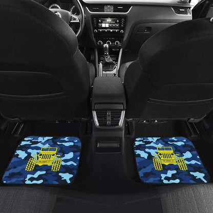 Steel Blue Camouflage Color Pale Blue Jeep Car Floor Mats