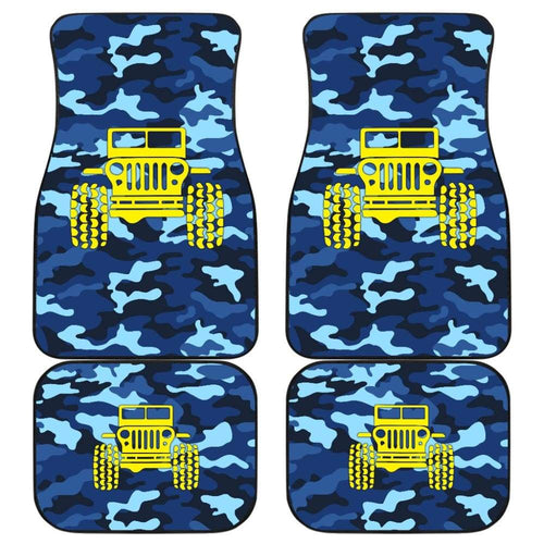 Steel Blue Camouflage Color Pale Blue Jeep Car Floor Mats