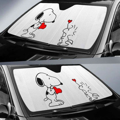 Snoopy Love Car Sun Shades