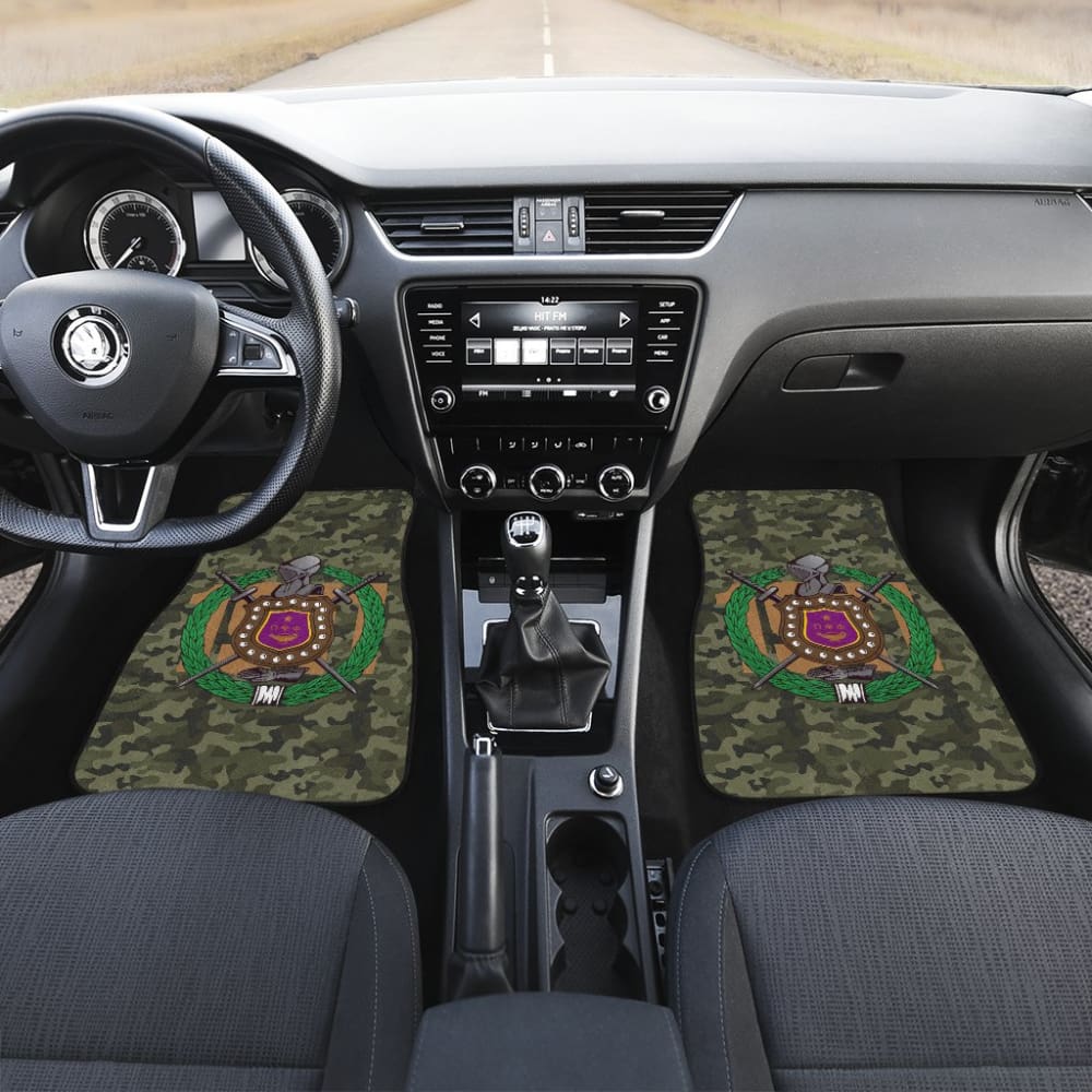Classic Green Camouflage Omega Psi Phi Car Floor Mats