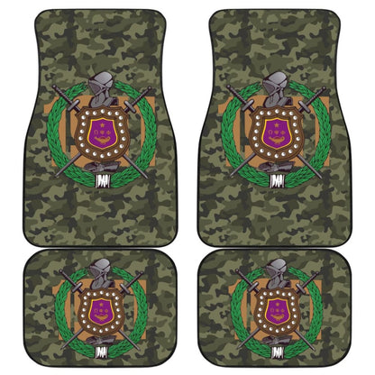 Classic Green Camouflage Omega Psi Phi Car Floor Mats