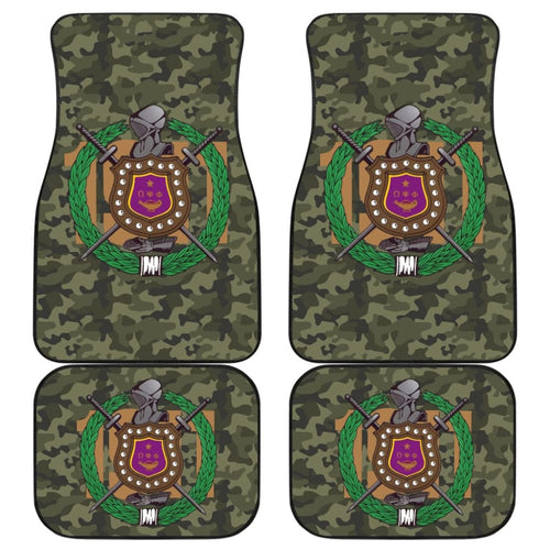 Classic Green Camouflage Omega Psi Phi Car Floor Mats
