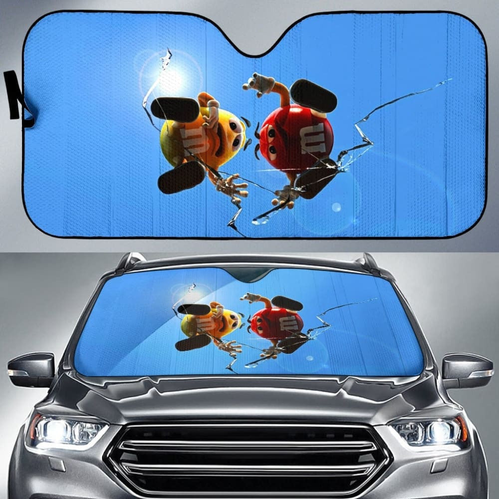Over Broken Glass M&M Chocolate Auto Sun Shades
