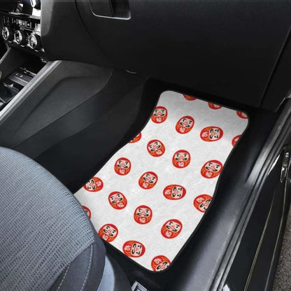 Daruma Japanese Wooden Doll Pattern Front And Back Car Mats