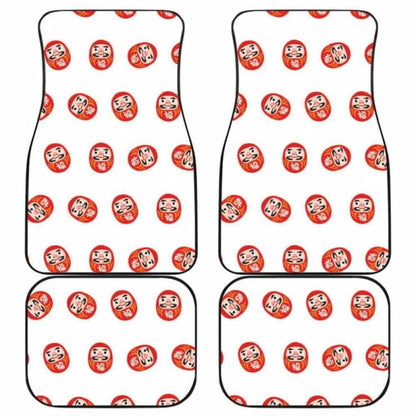 Daruma Japanese Wooden Doll Pattern Front And Back Car Mats