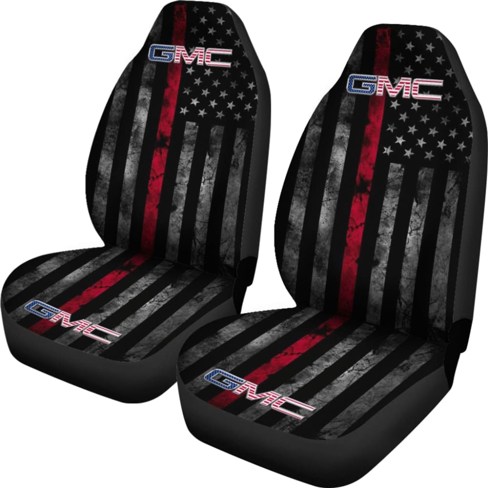 Thin Red Line American Flag Mix GMC Car Seat Covers
