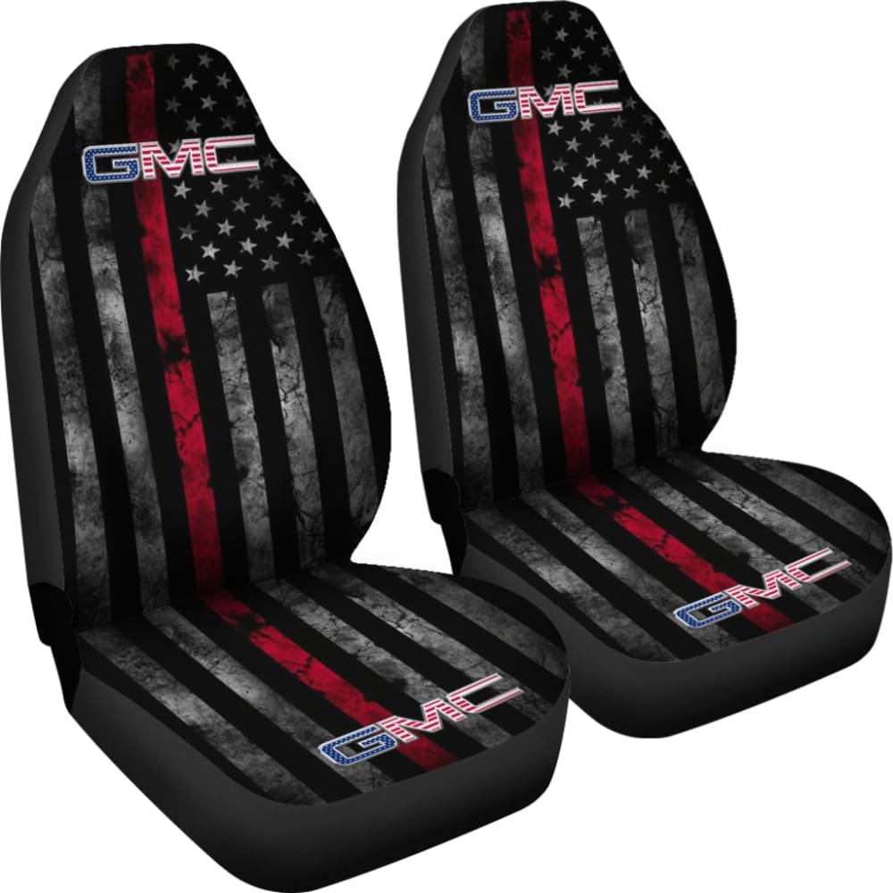 Thin Red Line American Flag Mix GMC Car Seat Covers