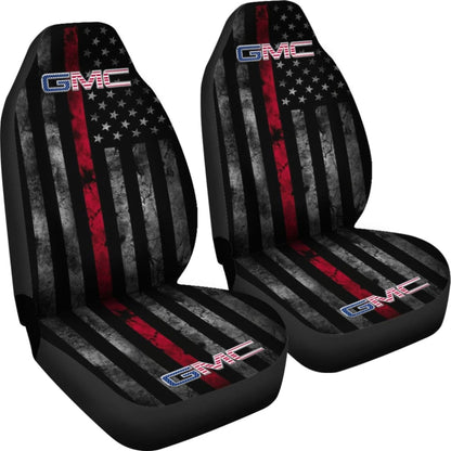 Thin Red Line American Flag Mix GMC Car Seat Covers
