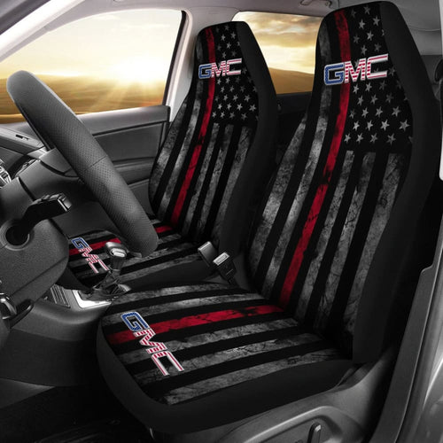 Thin Red Line American Flag Mix GMC Car Seat Covers