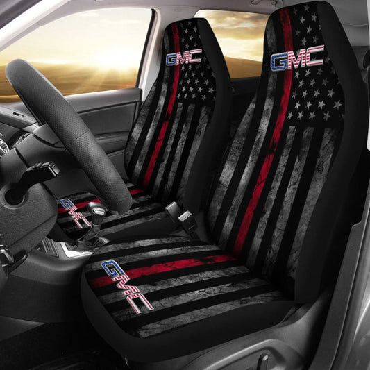 Thin Red Line American Flag Mix GMC Car Seat Covers