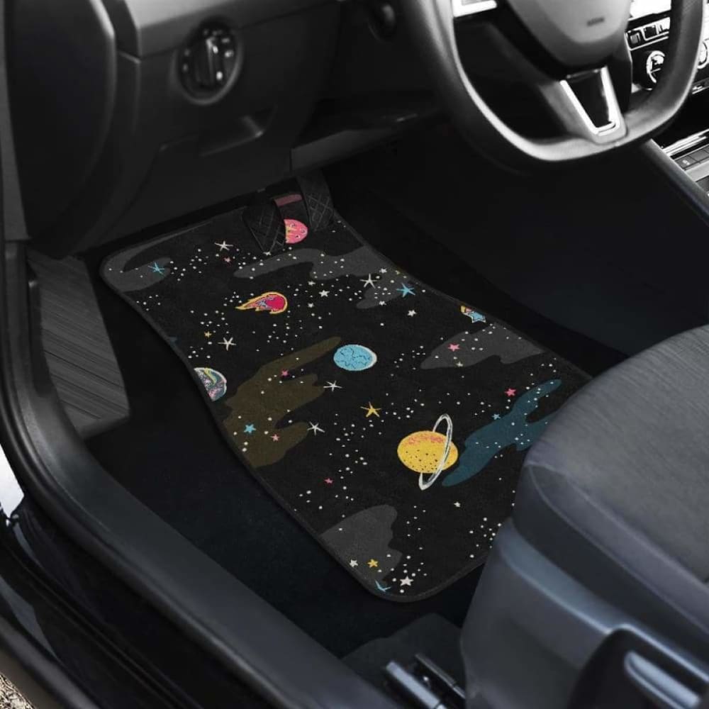 Space Pattern Front And Back Car Mats