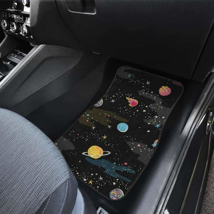 Space Pattern Front And Back Car Mats