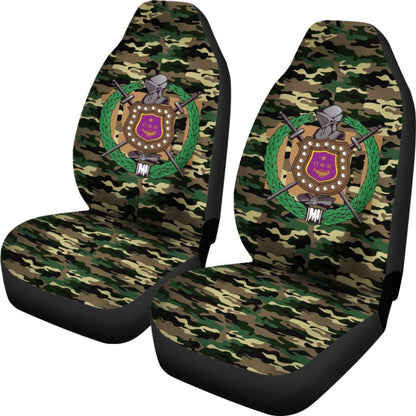 Army Green Camouflage Omega Psi Phi Car Seat Covers