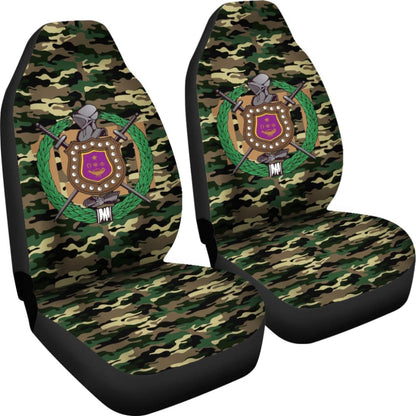Army Green Camouflage Omega Psi Phi Car Seat Covers