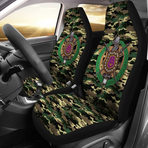 Army Green Camouflage Omega Psi Phi Car Seat Covers