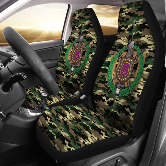 Army Green Camouflage Omega Psi Phi Car Seat Covers