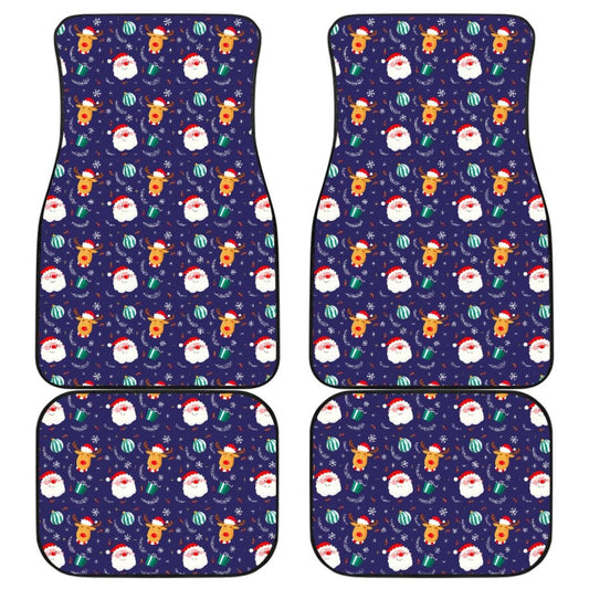 Christmas Santa Claus Reindeer Car Floor Mats