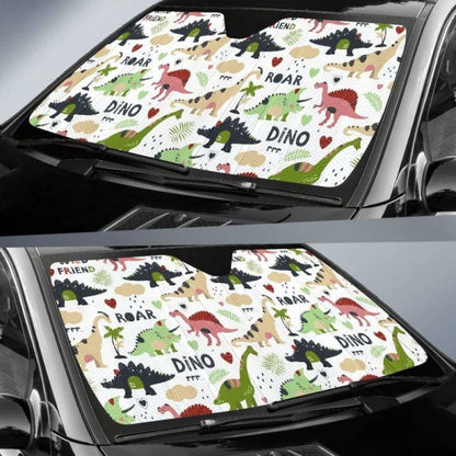 Cute Dinosaurs Pattern Car Auto Sun Shades