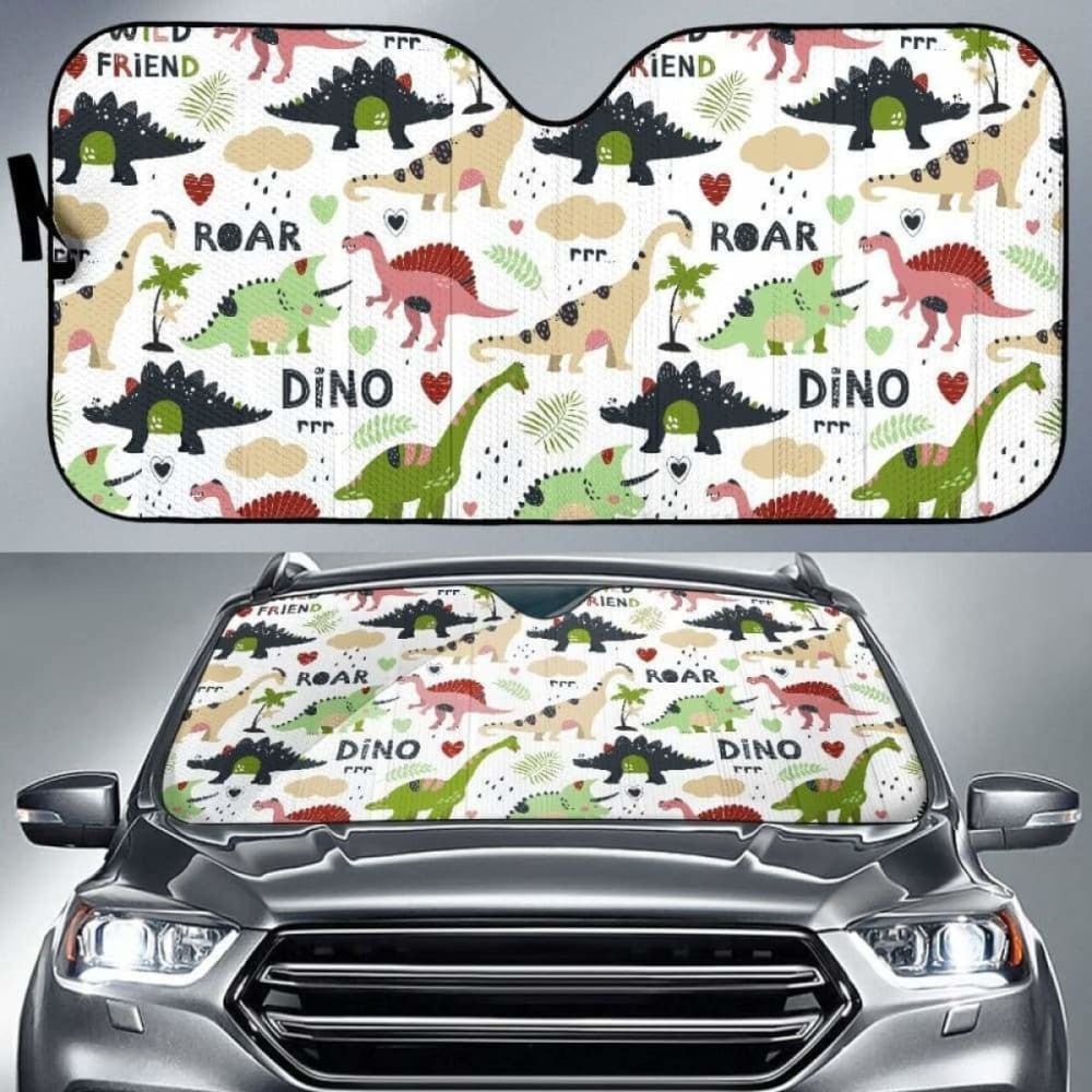 Cute Dinosaurs Pattern Car Auto Sun Shades